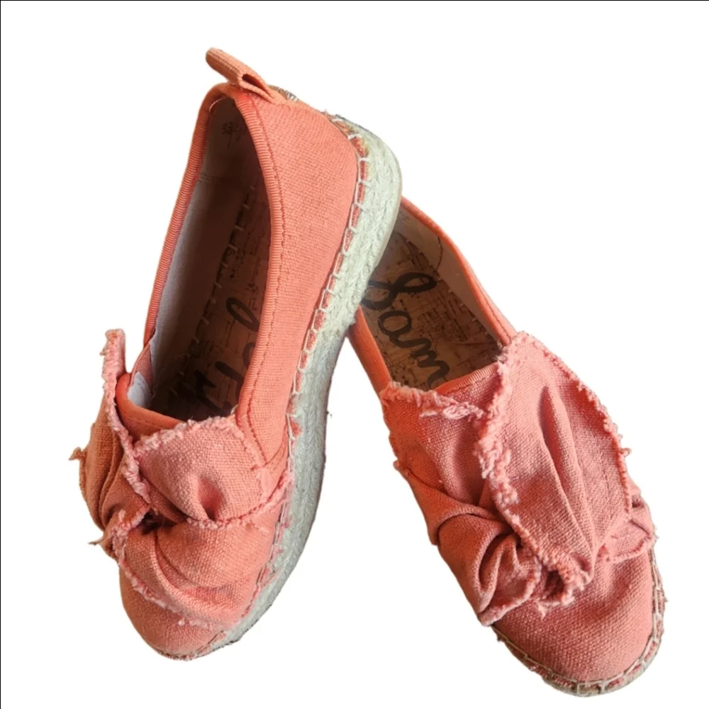 Sam Edelman Pink Canvas Espadrille Slip-Ons